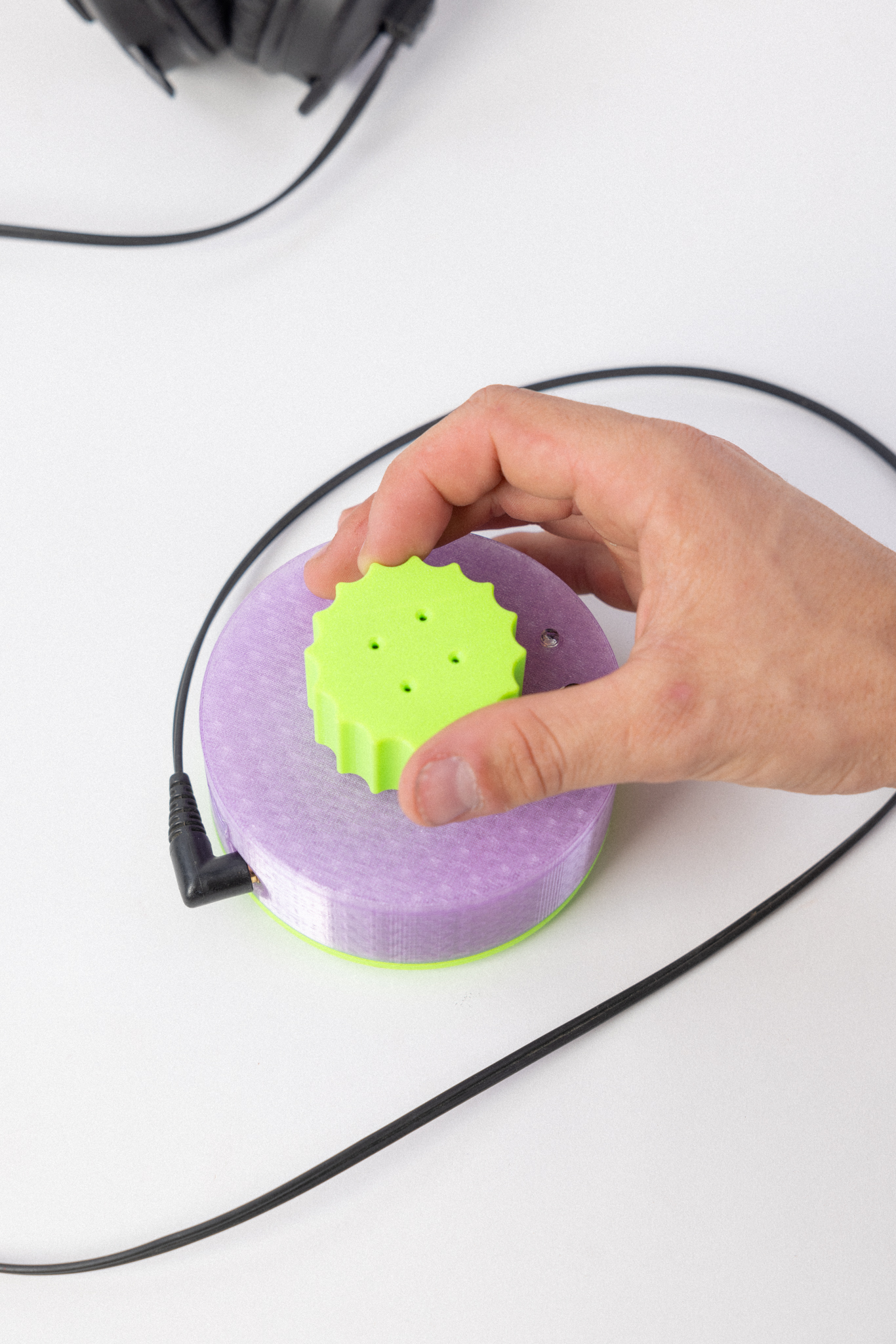 Detailed view of Sensory Anchor tactile interface device